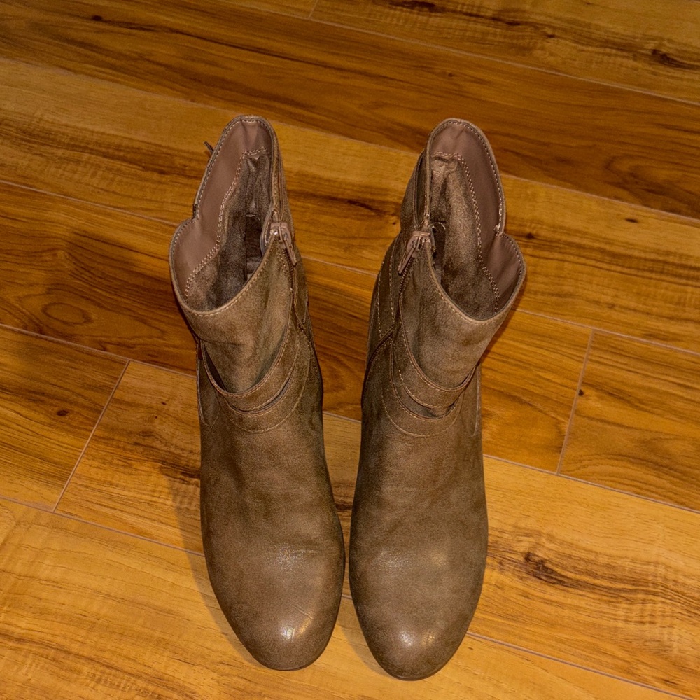 A2 By Aerosoles Brown Invitation Ankle Boots Sz Women's 9 - Picture 5 of 11